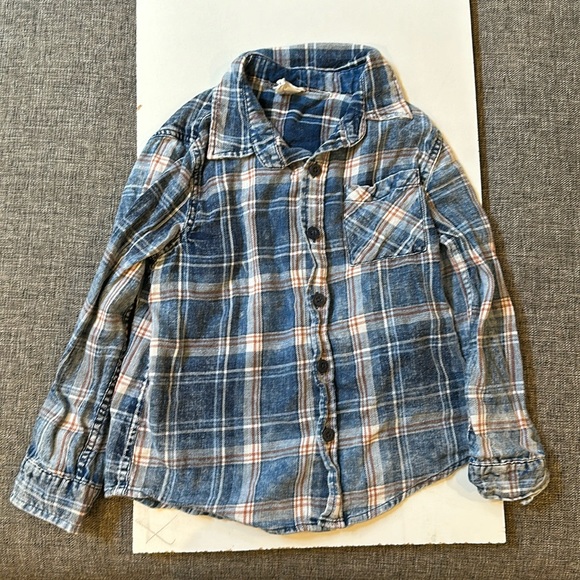 Cotton On Plaid Flannel LS Button Down Top - Picture 1 of 2